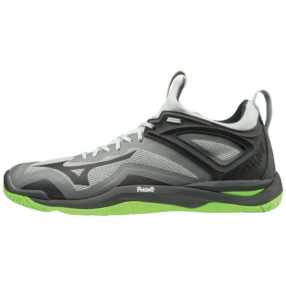 Men's Mizuno Handball Shoes Black/Green WAVE MIRAGE 3 Shoes - X1GA195037